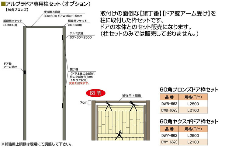 オプション 専用柱セット