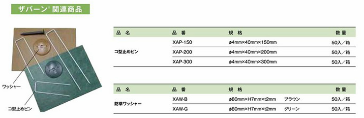 造園緑化資材ザバーン