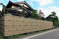 「建仁寺垣BW型 片面 錆竹柱隠しワイドタイプ」