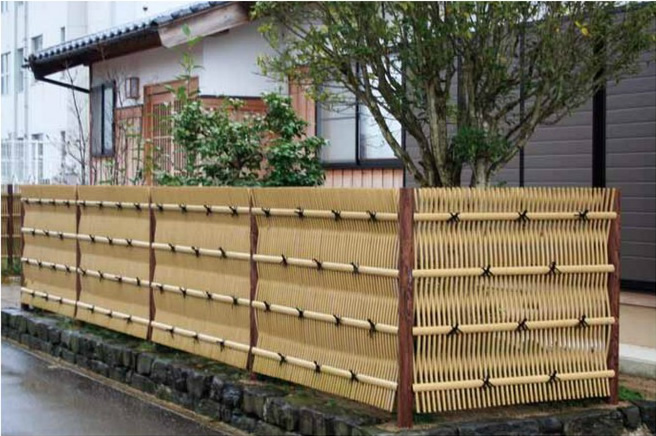 「大津垣 O型柱見せタイプ(イエロー竹木目調丸柱)」