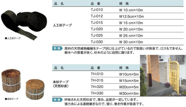 造園緑化資材杉テープ