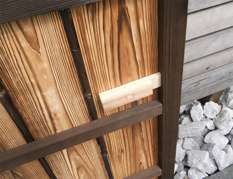 天然竹 板欄間入庭木戸