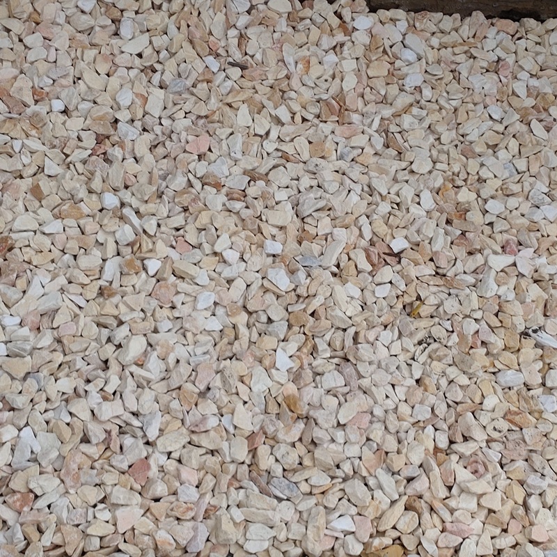 クラッシュマーブル ペールクリーム Φ15～20mm内外20kg入り