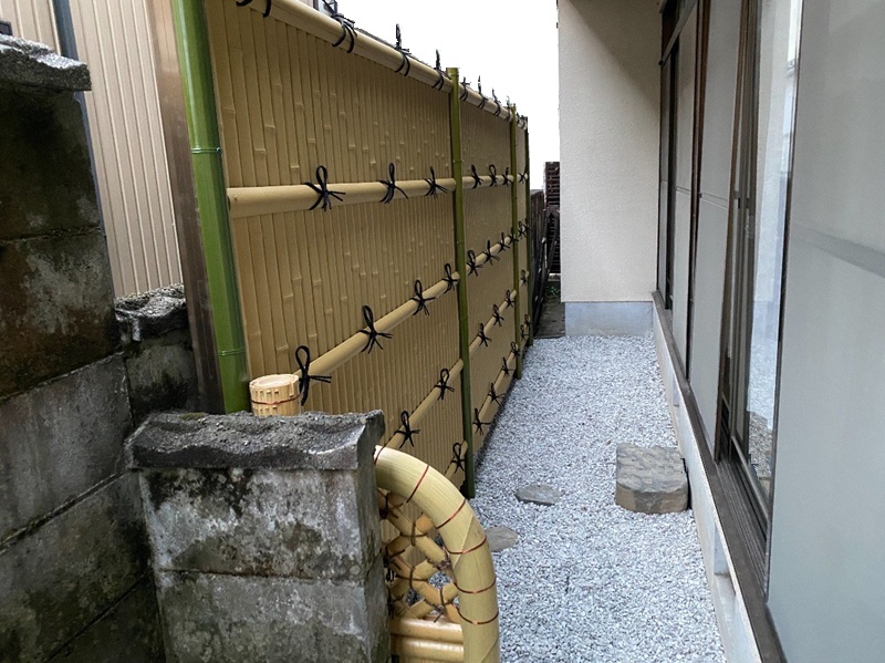 人工竹垣組立セット 建仁寺垣A型片面