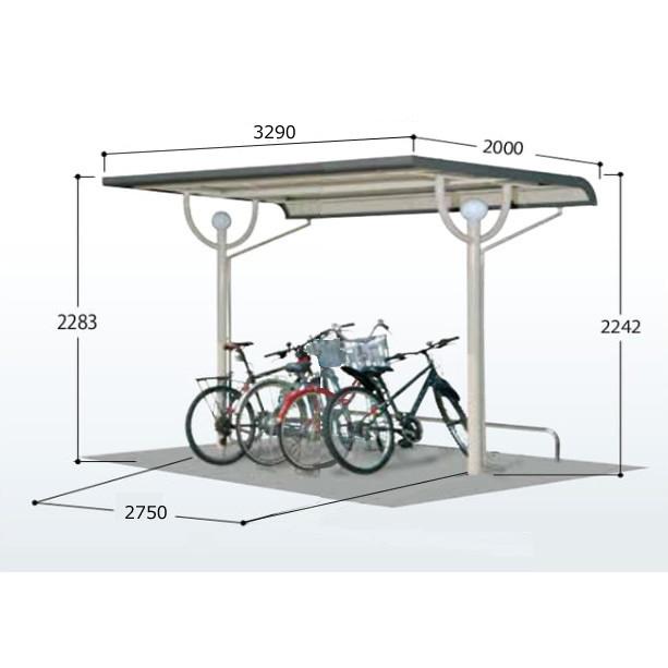 サイクルポートガルバリウム屋根