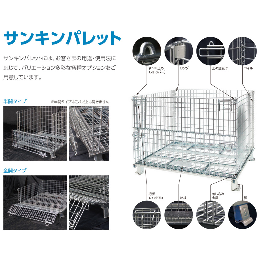 サンキン パレット コイルタイプ SCS-5 リサイクルボックス - 1